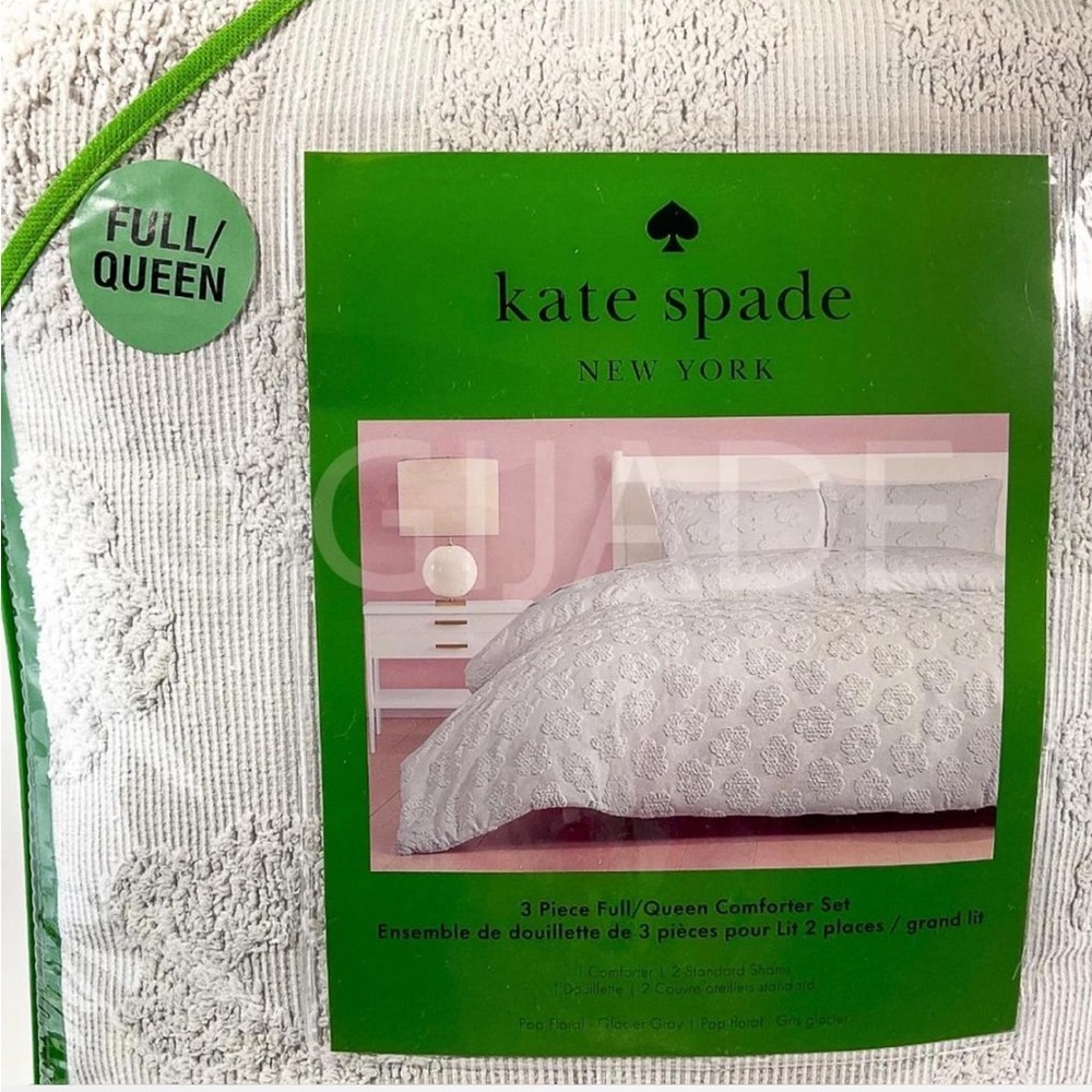 kate spade Textured White Comforter Set